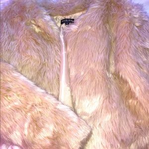 Faux fur mini coat